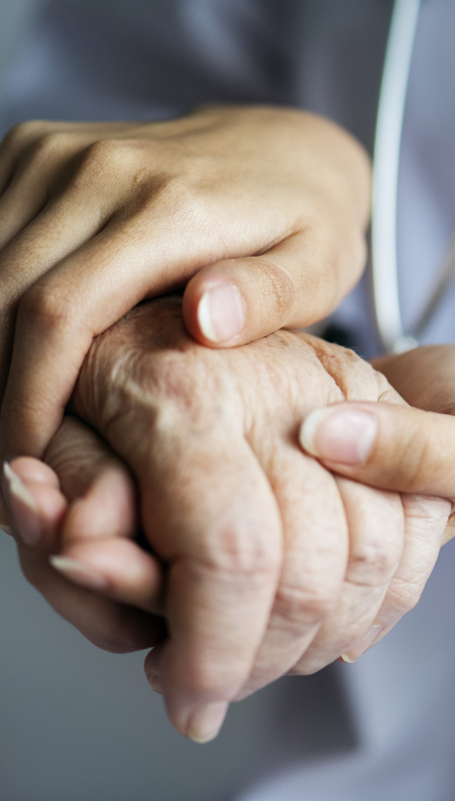 Closeup of a support hands